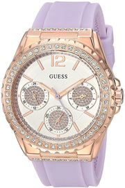  Shop Authentic Guess Starlight Diamonds White Dial Purple Rubber Strap Watch for Women - W0846L6 - Luxxuri