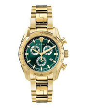  Shop Authentic Versace V-Ray Chronograph Quartz Green Dial Gold Steel Strap Watch For Men - VE2I00621 - Luxxuri