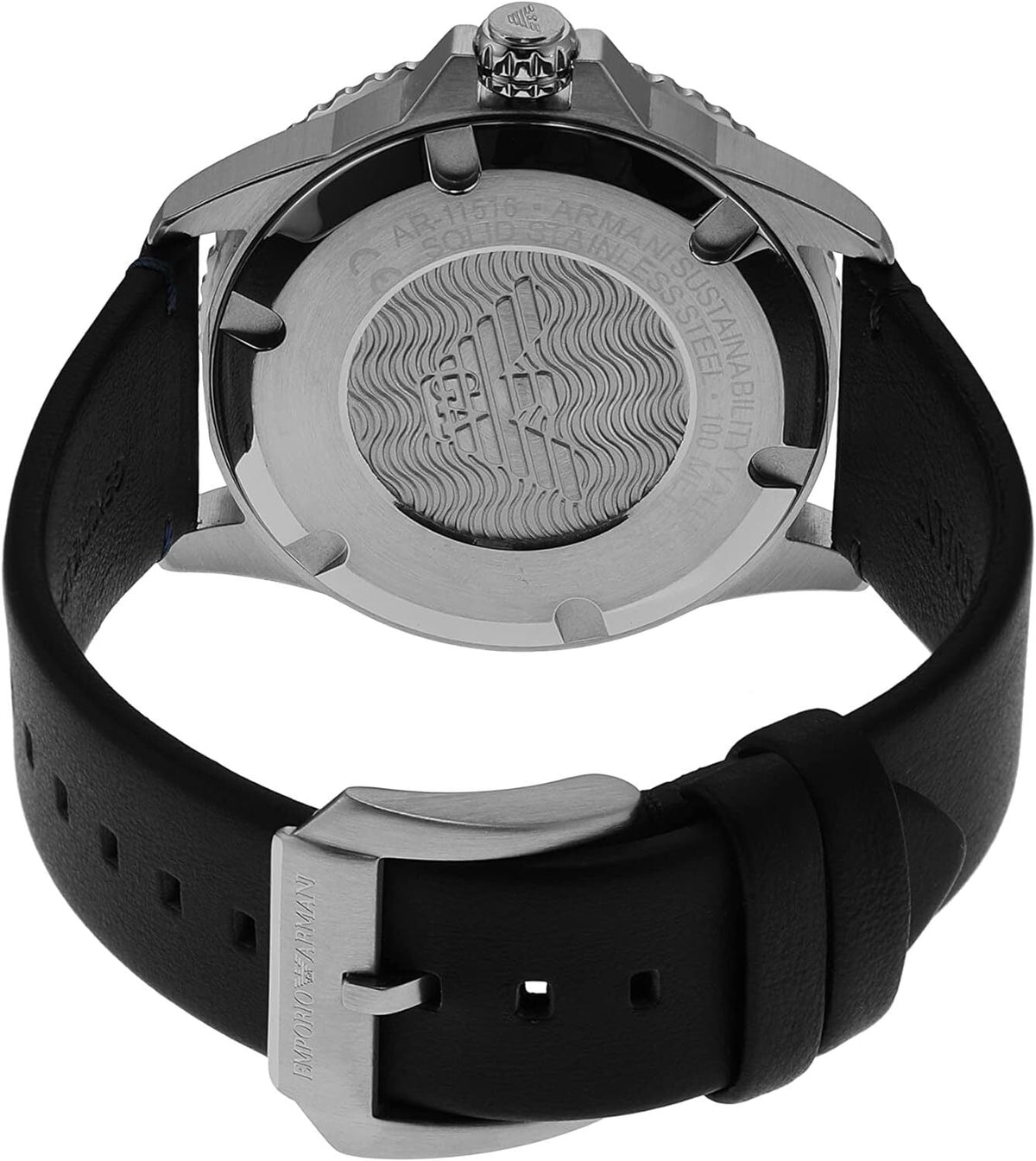  Shop Authentic Emporio Armani Diver Three-Hand Quartz Blue Dial Blue Leather Strap Watch For Men - AR11516 - Luxxuri