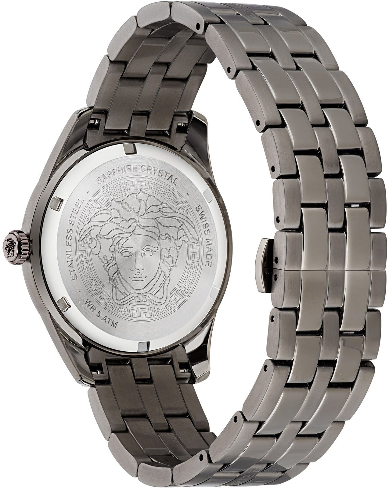  Shop Authentic Versace Greca Time Quartz Black Dial Grey Steel Strap Watch for Men  - VE3K00622 - Luxxuri
