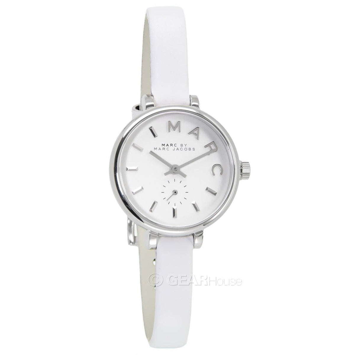  Shop Authentic Marc Jacobs Sally White Dial White Leather Strap Watch for Women - MBM1350 - Luxxuri