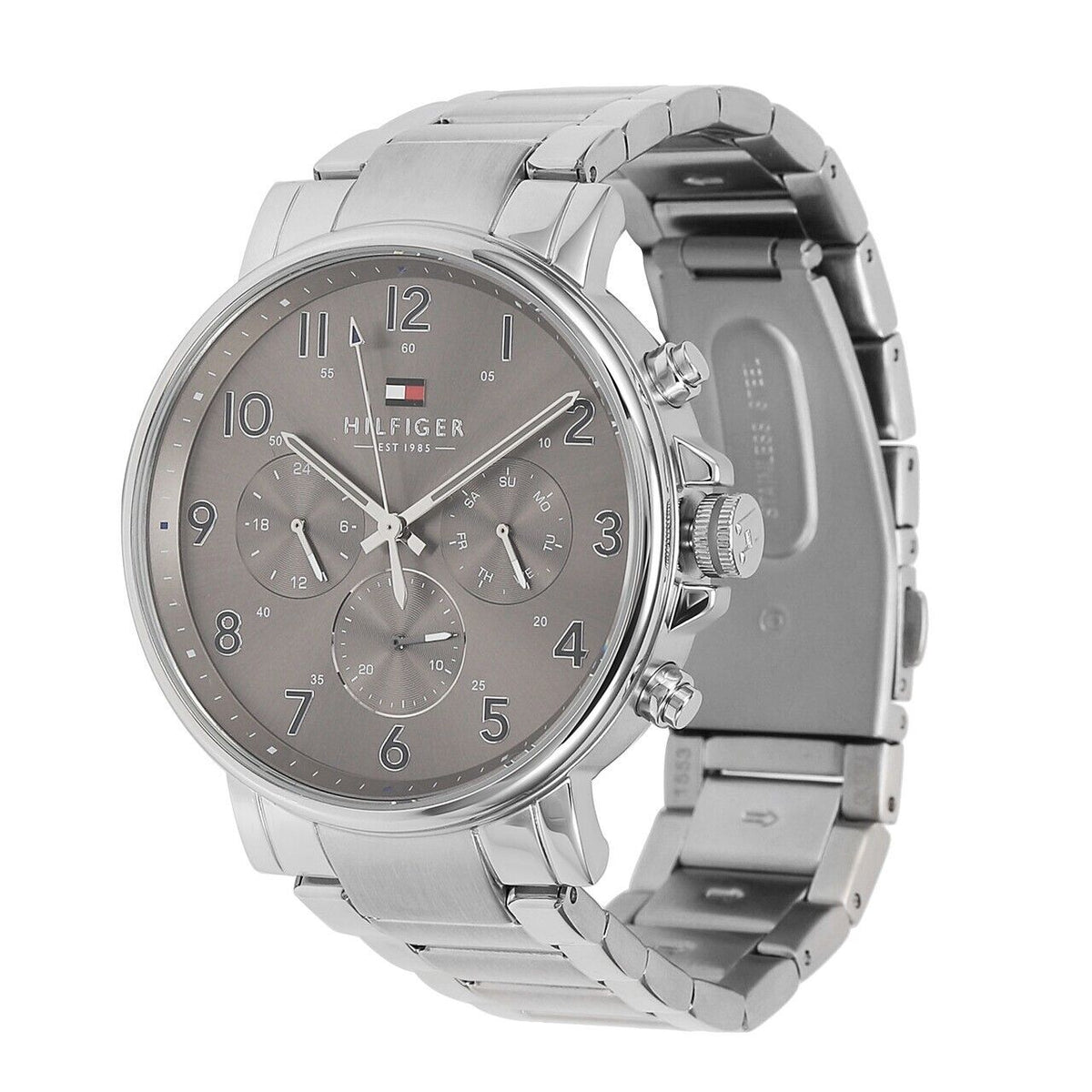  Shop Authentic Tommy Hilfiger Chronograph Grey Dial Silver Steel Strap Watch for Men - 1710382 - Luxxuri