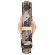  Shop Authentic Burberry The City Pink Dial Brown Leather Strap Watch for Women - BU9236 - Luxxuri