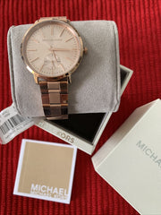  Shop Authentic Michael Kors Jaryn Quartz Rose Gold Dial Rose Gold Steel Strap Watch For Women - MK3501 - Luxxuri