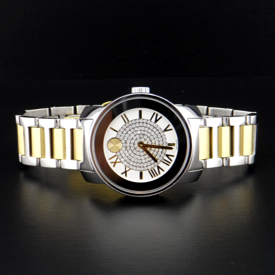  Shop Authentic Movado Bold Silver Dial Two Tone Steel Strap Watch For Women - 3600256 - Luxxuri