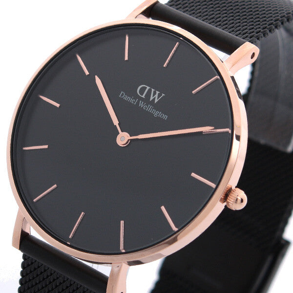  Shop Authentic Daniel Wellington Petite Ashfield Black Dial Black Mesh Strap Watch for Women - DW00100307 - Luxxuri
