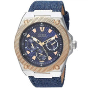  Shop Authentic Guess Legacy Analog Blue Dial Blue Denim Strap Watch for Men - W1058G1 - Luxxuri