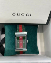  Shop Authentic Gucci G-Frame Mother of Pearl Dial Two Tone Nylon Strap Watch For Women - YA147404 - Luxxuri