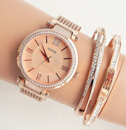  Shop Authentic Guess Soho Rose Gold Dial Stainless Steel Watch For Women - W0638L4 - Luxxuri