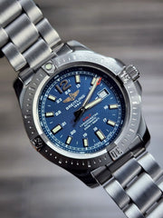  Shop Authentic Breitling Colt Automatic 44mm Blue Dial Silver Steel Strap Mens Watch - A1738811/C906/173A - Luxxuri