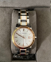  Shop Authentic Burberry The City White Dial Two Tone Steel Strap Watch for Women - BU9105 - Luxxuri