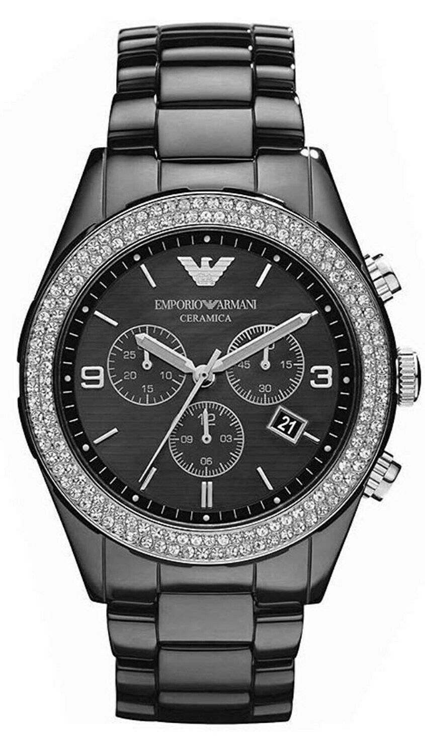  Shop Authentic Emporio Armani Ceramica Black Dial Black Ceramic Strap Watch For Men - AR1455 - Luxxuri