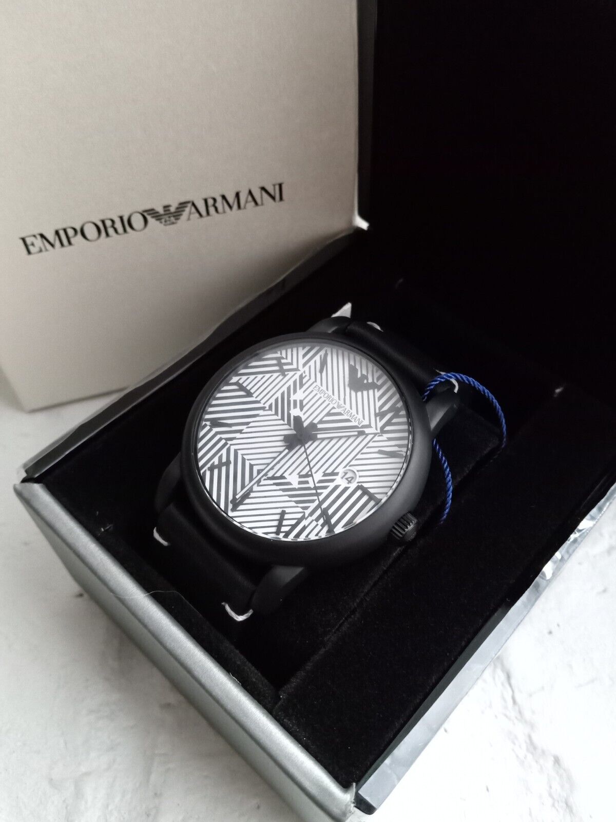  Shop Authentic Emporio Armani Luigi Quartz White Dial Black Rubber Strap Watch For Men - AR11136 - Luxxuri
