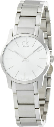  Shop Authentic Calvin Klein City Silver Dial Silver Steel Strap Watch for Women - K2G23126 - Luxxuri