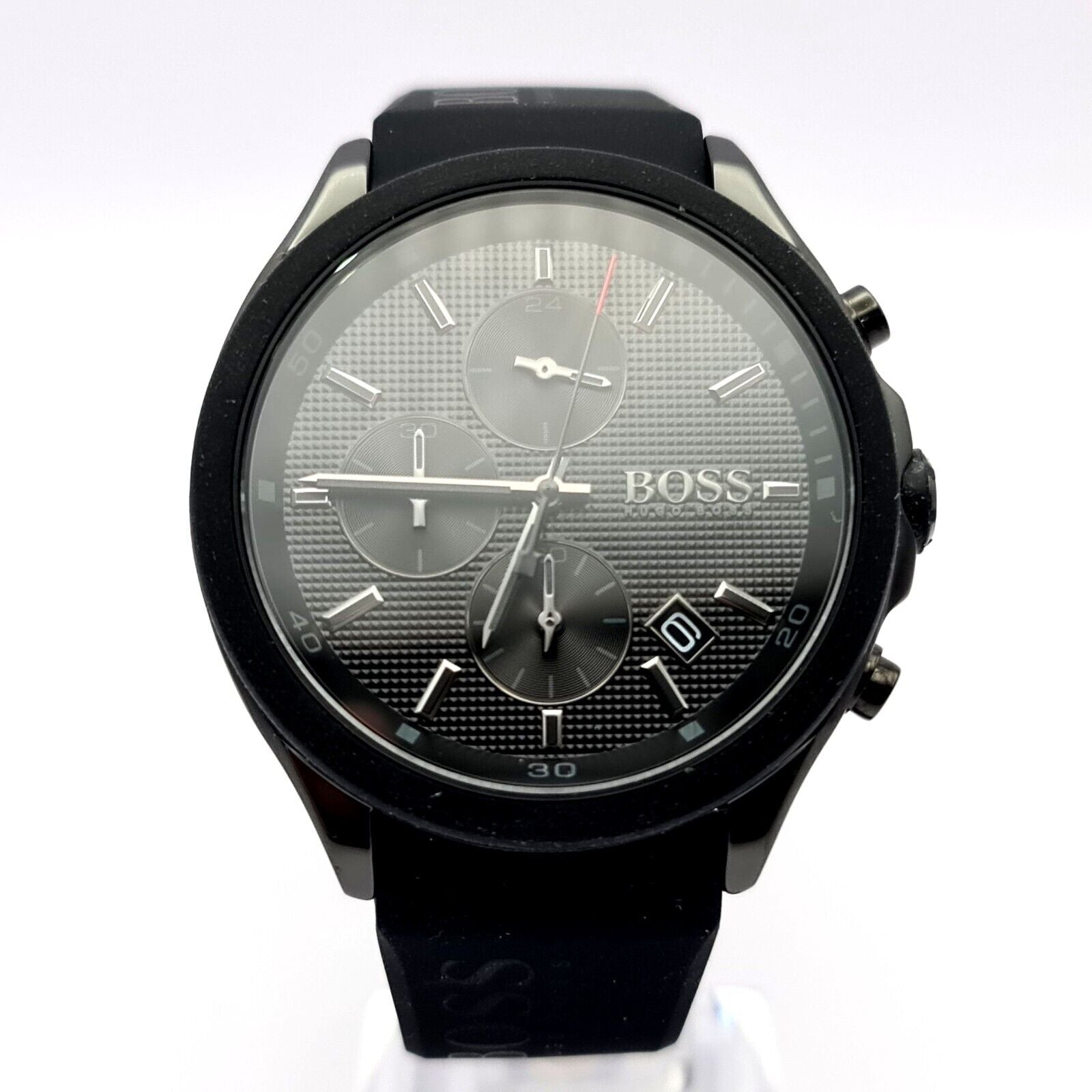  Shop Authentic Hugo Boss Velocity Black Dial Black Rubber Strap Watch for Men - 1513720 - Luxxuri