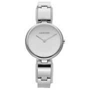  Shop Authentic Calvin Klein Wavy Silver Dial Silver Steel Strap Watch for Women - K9U23146 - Luxxuri