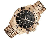  Shop Authentic Guess Chaser Chronograph Black Dial Rose Gold Steel Strap Watch for Men - W0170G3 - Luxxuri