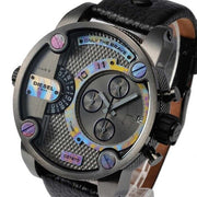  Shop Authentic Diesel Badass Chronograph Anthracite Dial Black Leather Strap Watch For Men - DZ7270 - Luxxuri