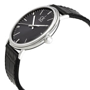  Shop Authentic Calvin Klein Surround Black Dial Black Leather Strap Watch for Men - K3W211C1 - Luxxuri