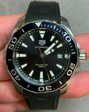  Shop Authentic Tag Heuer Aquaracer Black Dial Black Rubber Strap Watch for Men - WAY111A.FT6151 - Luxxuri