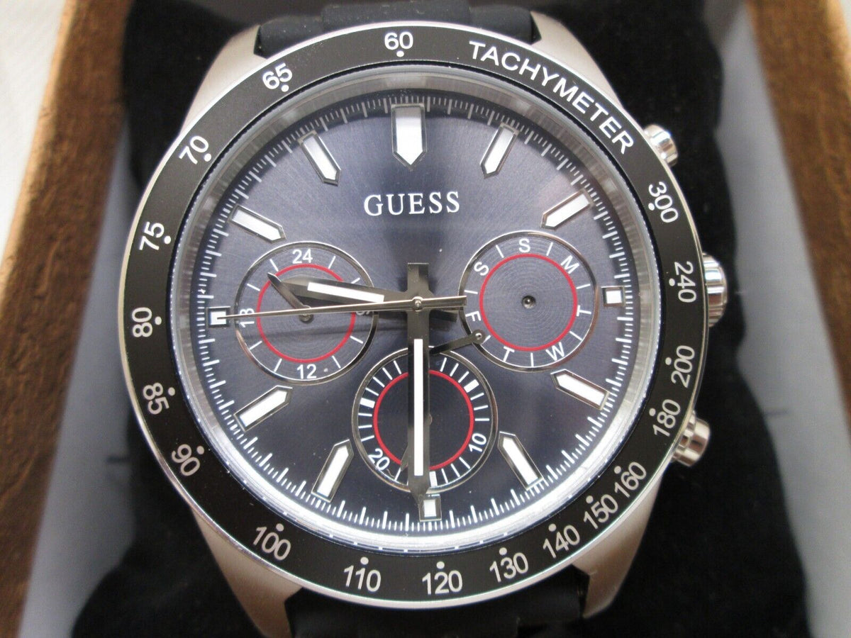  Shop Authentic Guess Altitude Chronograph Black Dial Black Rubber Strap Watch for Men - GW0332G1 - Luxxuri