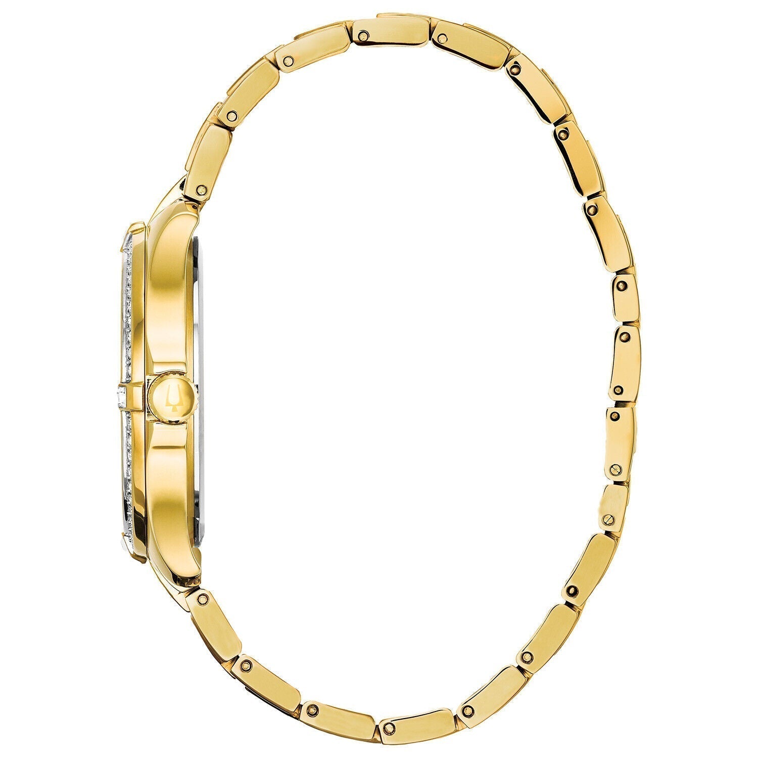  Shop Authentic Bulova Crystal Collection Silver Crystal Dial Gold Steel Strap Watch for Women - 98L228 - Luxxuri