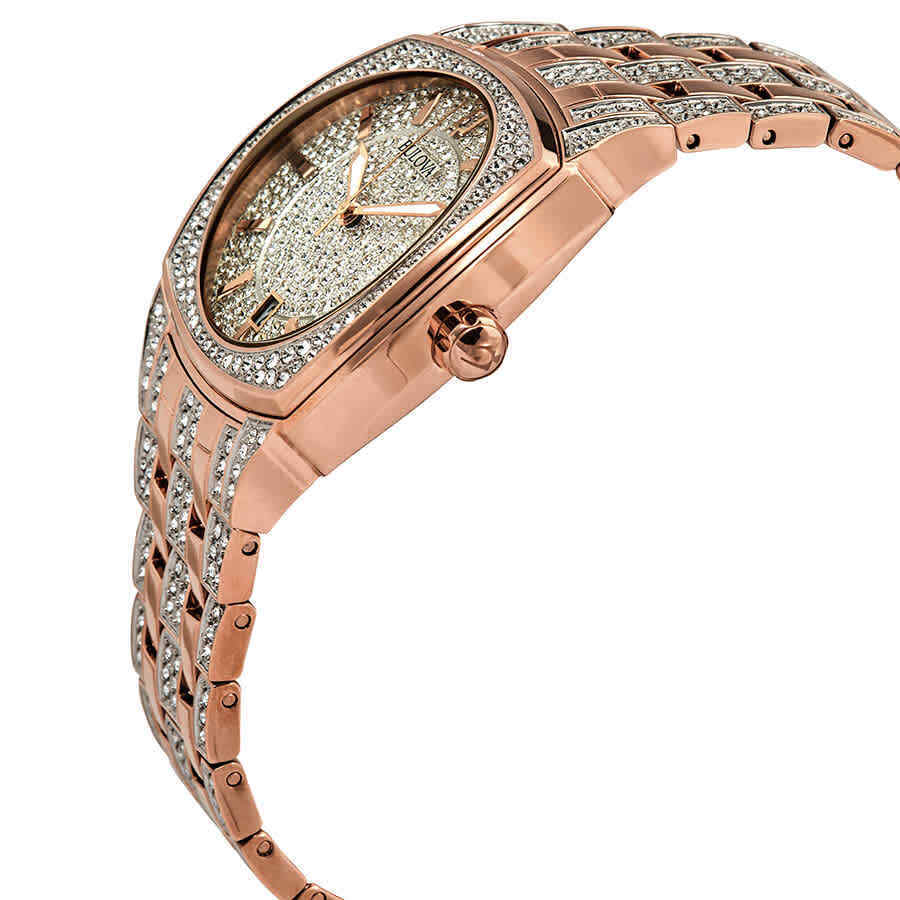  Shop Authentic Bulova Phantom Crystal Silver Dial Two Tone Steel Strap Watch for Men - 98B324 - Luxxuri