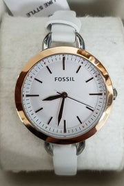  Shop Authentic Fossil Classic Minute White Dial White Leather Strap Watch for Women - BQ3328 - Luxxuri