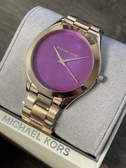  Shop Authentic Michael Kors Runway Pink Dial Rose Gold Steel Strap Watch for Women - MK3550 - Luxxuri