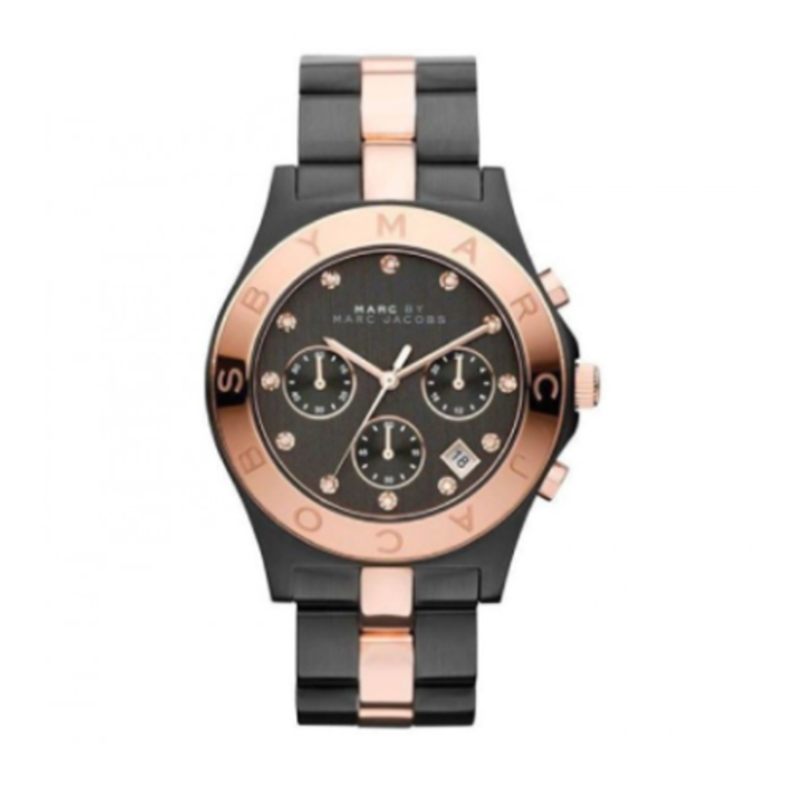  Shop Authentic Marc Jacobs Blade Chronograph Grey Dial Two Tone Steel Strap Watch for Women - MBM3180 - Luxxuri