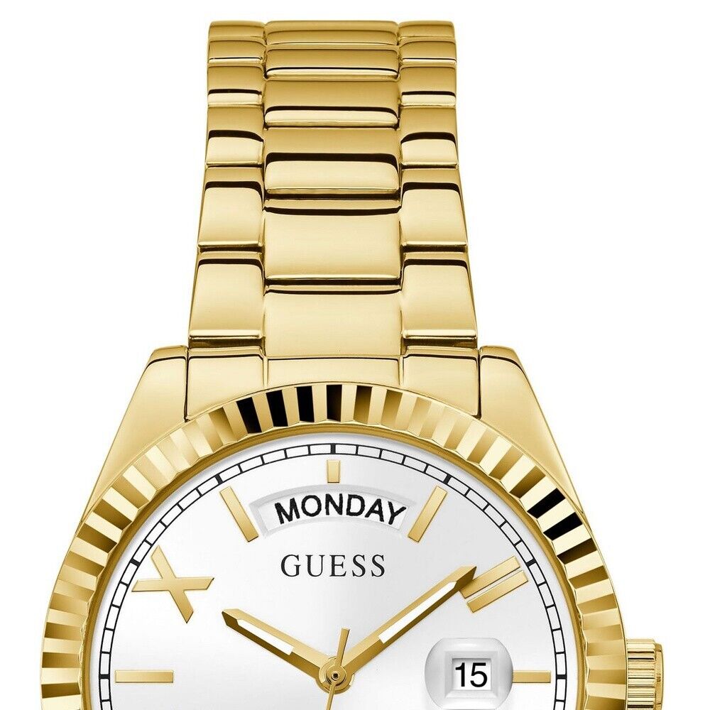  Shop Authentic Guess Luna White Dial Gold Steel Strap Watch for Women - GW0308L2 - Luxxuri