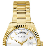  Shop Authentic Guess Luna White Dial Gold Steel Strap Watch for Women - GW0308L2 - Luxxuri