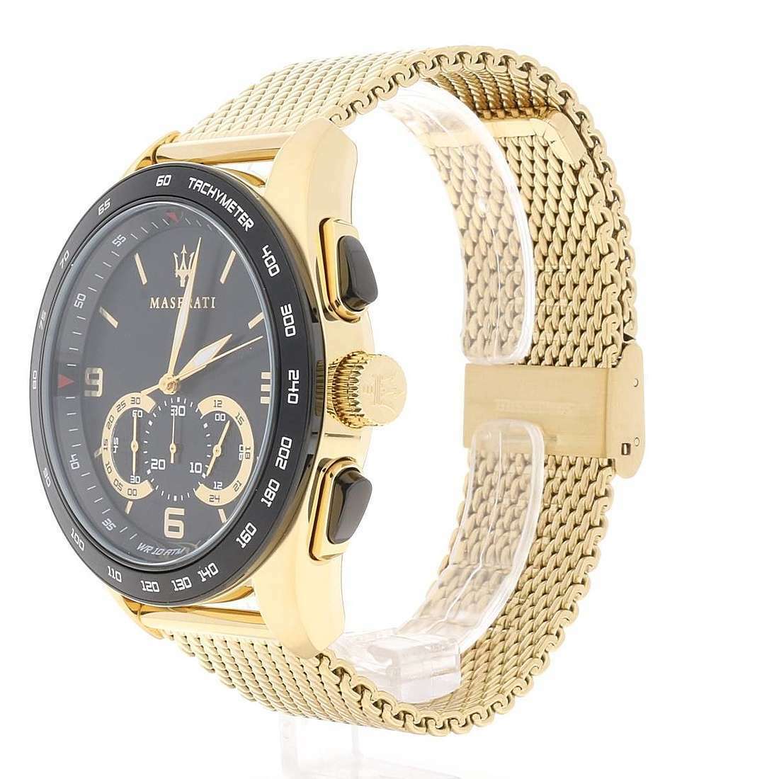  Shop Authentic Maserati Traguardo 45mm Quartz Gold Black Dial Watch For Men - R8873612010 - Luxxuri