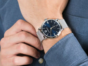 Shop Authentic Maserati Epoca Blue Dial Silver Mesh Bracelet Watch For Men - R8853118006 - Luxxuri