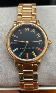  Shop Authentic Marc Jacobs Roxy Black Dial Rose Gold Steel Strap Watch for Women - MJ3569 - Luxxuri