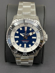 Shop Authentic Breitling Superocean Automatic 44mm Blue Dial Silver Steel Strap Watch for Men - A17376211C1A1 - Luxxuri