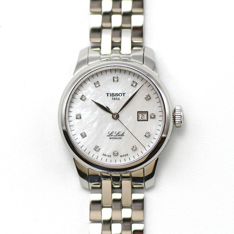  Shop Authentic Tissot Le Locle Automatic Diamonds Mother of Pearl Dial Silver Steel Strap Watch For Women - T006.207.11.116.00 - Luxxuri