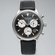  Shop Authentic Movado Heritage Chronograph Black Dial Black Leather Strap Watch for Men - 3650005 - Luxxuri