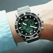  Shop Authentic Tissot Seastar 1000 Chronograph Green Dial Silver Mesh Bracelet Watch For Men - T120.417.11.091.00 - Luxxuri