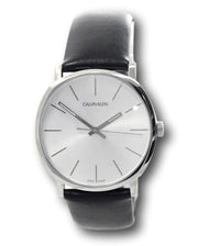  Shop Authentic Calvin Klein Posh Silver Dial Black Leather Strap Watch for Men - K8Q311C6 - Luxxuri