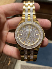  Shop Authentic Bulova Crystal Collection Silver Dial Two Tone Steel Strap Watch for Men - 98K102 - Luxxuri