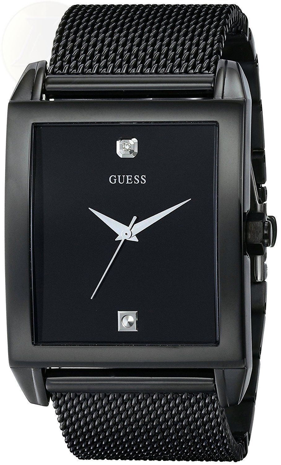  Shop Authentic Guess Diamonds Black Dial Black Mesh Strap Watch for Men - W0298G1 - Luxxuri