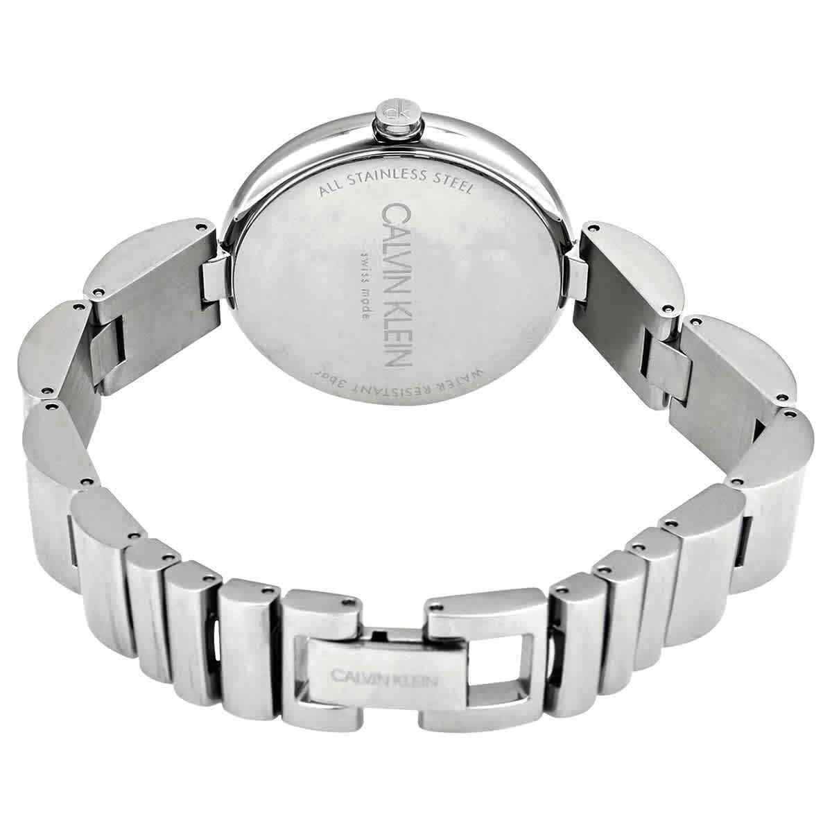  Shop Authentic Calvin Klein Wavy Black Dial Silver Steel Strap Watch for Women - K9U23141 - Luxxuri