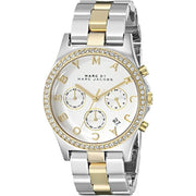  Shop Authentic Marc Jacobs Henry Chronograph Silver Dial Two Tone Steel Strap Watch for Women - MBM3197 - Luxxuri