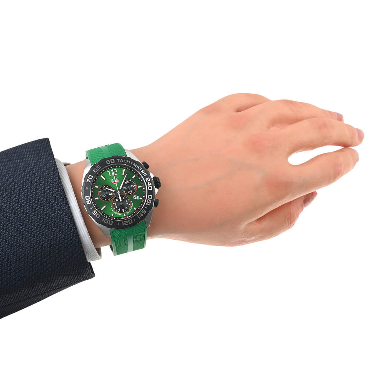  Shop Authentic Tag Heuer Formula 1 Chronograph Green Dial Green Rubber Strap Watch for Men - CAZ101AP.FT8056 - Luxxuri
