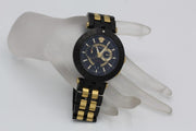  Shop Authentic Versace V-Race Analog Quartz Black Dial Two Tone Steel Strap Watch For Men - VEBV00619 - Luxxuri