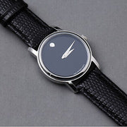  Shop Authentic Movado Museum Black Dial Black Leather Strap Watch For Women - 2100004 - Luxxuri