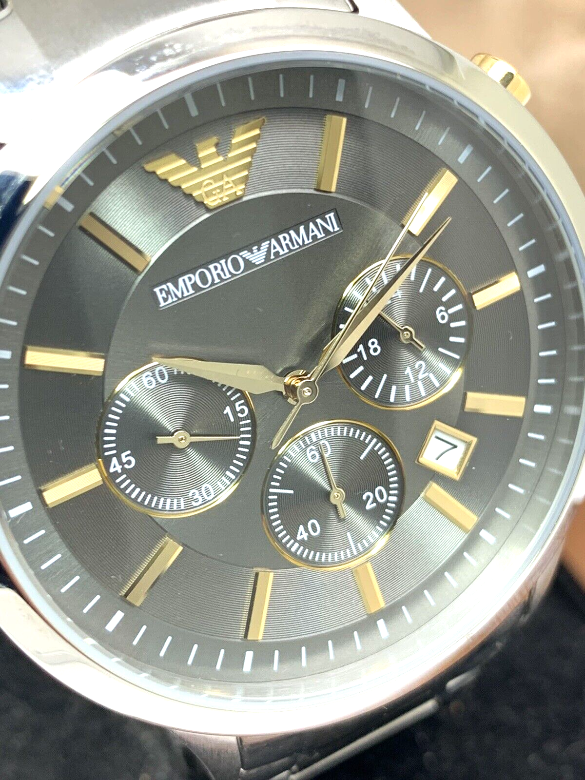  Shop Authentic Emporio Armani Quartz Grey Dial Silver Steel Strap Watch For Men - AR11047 - Luxxuri