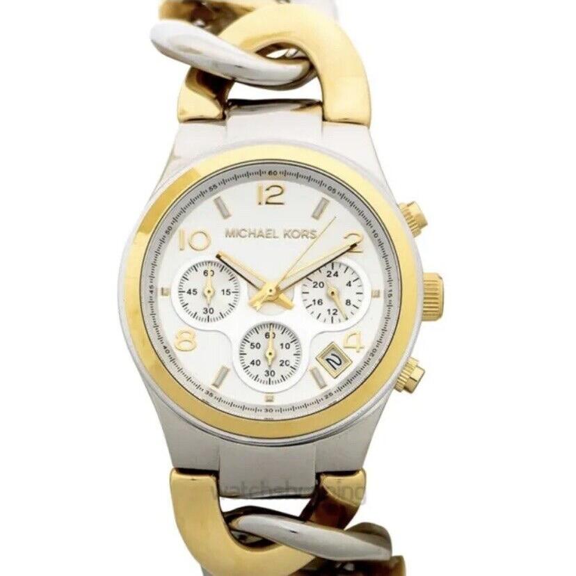  Shop Authentic Michael Kors Runway White Dial Two Tone Steel Strap Watch for Women - MK3199 - Luxxuri