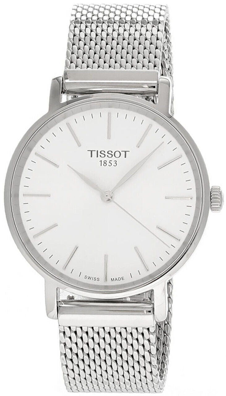  Shop Authentic Tissot Everytime Lady Silver Dial Silver Mesh Bracelet Watch for Women - T143.210.11.011.00 - Luxxuri